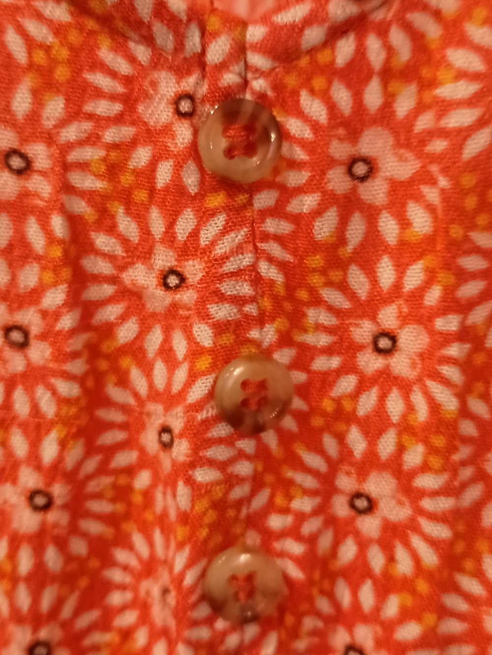 Self Esteem Coral Floral V-Neck Top - Picture 9 of 13